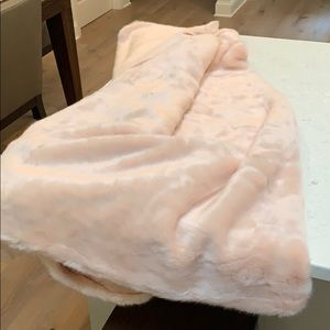 Faux fur throw